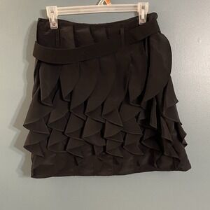 MM Couture by Miss Me Skirt Womens Medium Mini Black Ruffle‎
